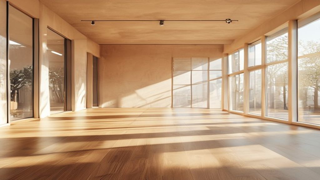 Athlete performing dynamic bodyweight movement in bright studio space